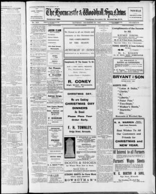 cover page of Horncastle News published on December 25, 1943