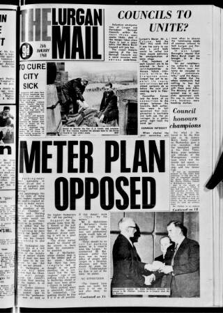 cover page of Lurgan Mail published on January 26, 1968