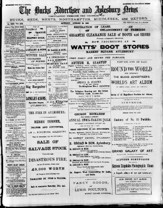 cover page of Bucks Advertiser & Aylesbury News published on January 26, 1895