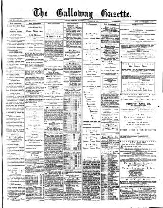 cover page of Galloway Gazette published on January 26, 1884