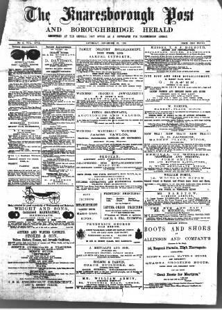 cover page of Knaresborough Post published on November 23, 1878