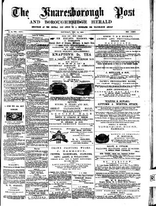 cover page of Knaresborough Post published on December 25, 1886