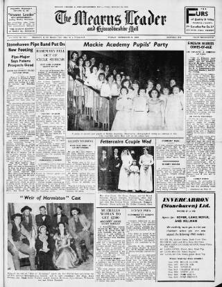 cover page of Mearns Leader published on December 25, 1959