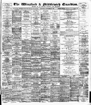 cover page of Winsford & Middlewich Guardian published on November 23, 1901