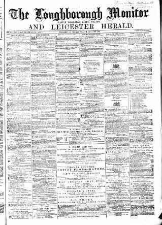 cover page of Loughborough Monitor published on November 23, 1865