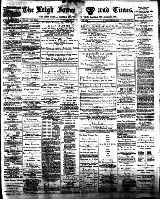 cover page of Leigh Journal and Times published on January 25, 1889