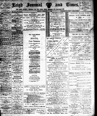 cover page of Leigh Journal and Times published on December 30, 1898