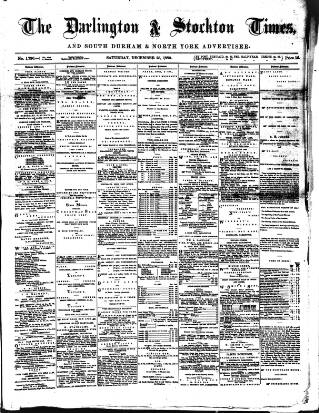 cover page of Darlington & Stockton Times, Ripon & Richmond Chronicle published on December 25, 1880