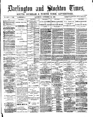 cover page of Darlington & Stockton Times, Ripon & Richmond Chronicle published on November 23, 1889