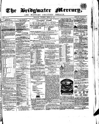 cover page of Bridgwater Mercury published on January 26, 1859