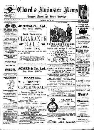 cover page of Chard and Ilminster News published on January 26, 1907