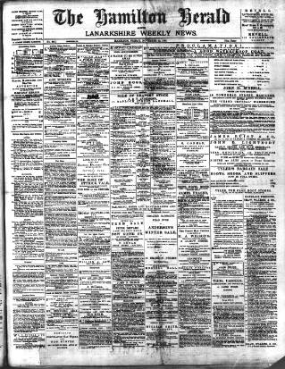 cover page of Hamilton Herald and Lanarkshire Weekly News published on November 23, 1894