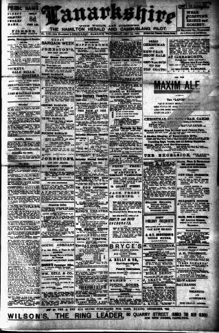 cover page of Hamilton Herald and Lanarkshire Weekly News published on December 25, 1907