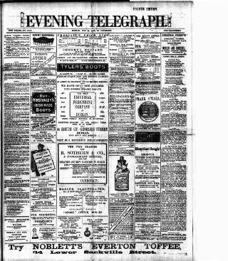 cover page of Dublin Evening Telegraph published on December 25, 1896