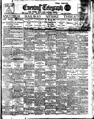 cover page of Dublin Evening Telegraph published on January 26, 1922