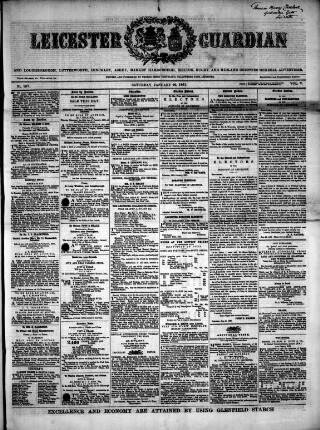 cover page of Leicester Guardian published on January 26, 1861