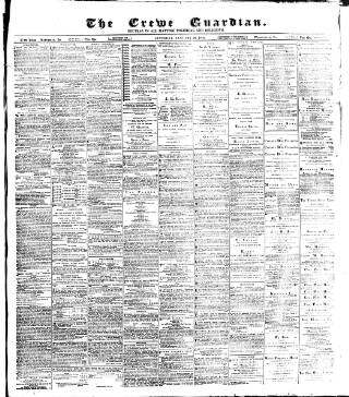 cover page of Crewe Guardian published on January 26, 1889