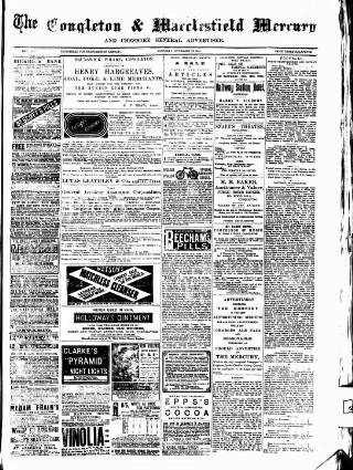 cover page of Congleton & Macclesfield Mercury published on November 23, 1895