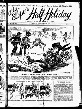 cover page of Ally Sloper's Half Holiday published on January 26, 1889