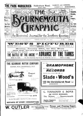 cover page of Bournemouth Graphic published on January 26, 1917