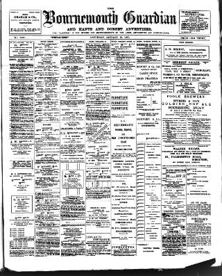 cover page of Bournemouth Guardian published on January 26, 1907