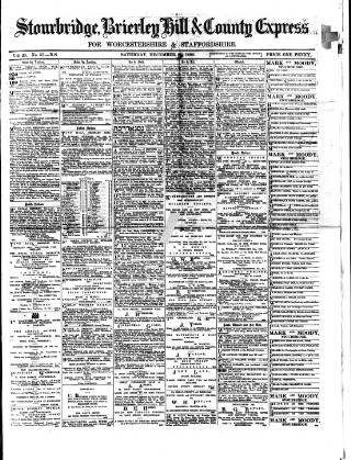 cover page of County Express published on December 25, 1886