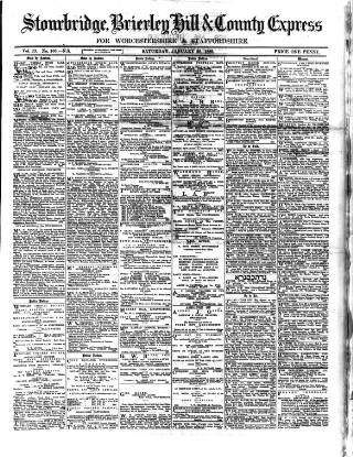 cover page of County Express published on January 26, 1889