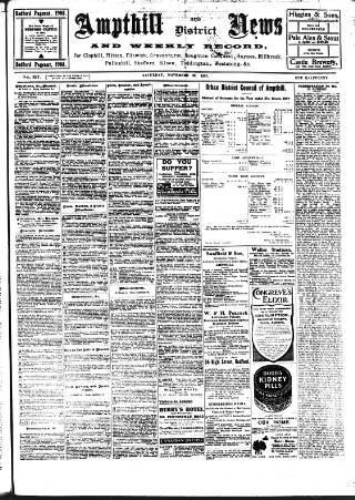 cover page of Ampthill & District News published on November 23, 1907