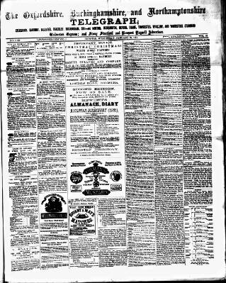 cover page of Oxfordshire Telegraph published on January 26, 1881