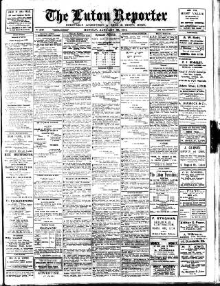 cover page of Luton Reporter published on January 26, 1914