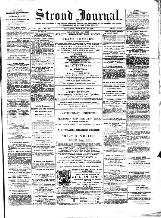 cover page of Stroud Journal published on December 25, 1869