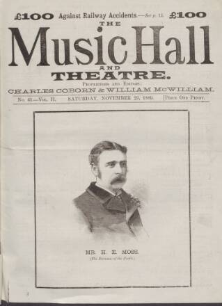 cover page of Music Hall and Theatre Review published on November 23, 1889