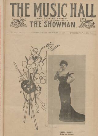 cover page of Music Hall and Theatre Review published on December 25, 1908