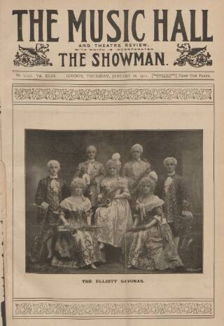 cover page of Music Hall and Theatre Review published on January 26, 1911