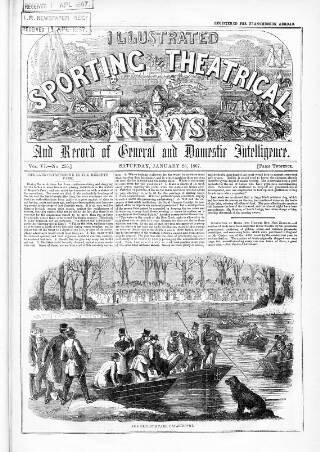 cover page of Illustrated Sporting News and Theatrical and Musical Review published on January 26, 1867