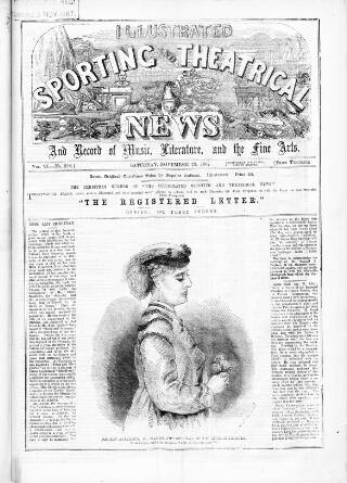 cover page of Illustrated Sporting News and Theatrical and Musical Review published on November 23, 1867