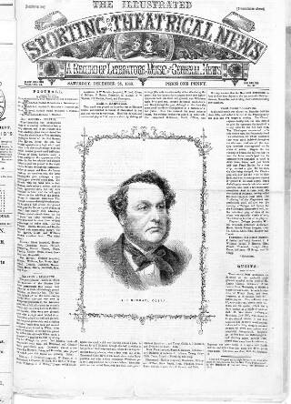 cover page of Illustrated Sporting News and Theatrical and Musical Review published on December 25, 1869