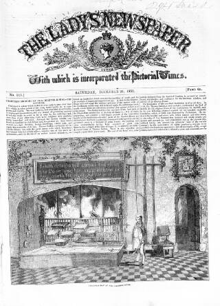 cover page of Lady's Newspaper and Pictorial Times published on December 25, 1852