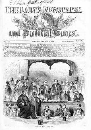 cover page of Lady's Newspaper and Pictorial Times published on January 26, 1856