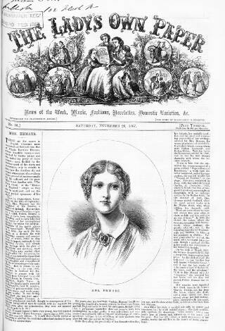 cover page of Lady's Own Paper published on November 23, 1867