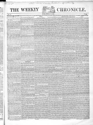 cover page of Weekly Chronicle (London) published on January 26, 1845