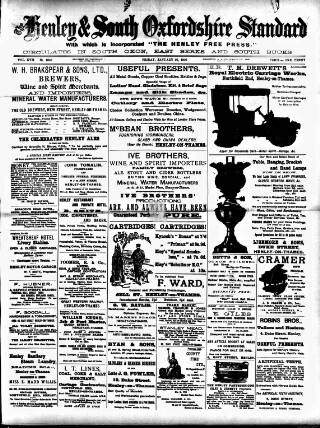 cover page of Henley & South Oxford Standard published on January 26, 1906