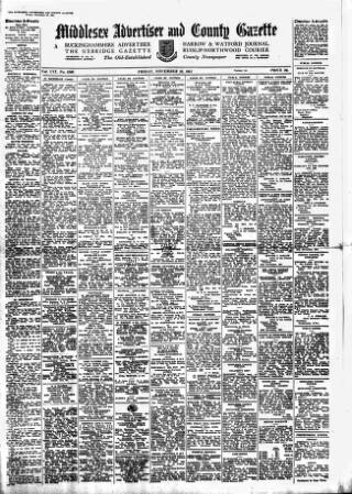 cover page of Uxbridge & W. Drayton Gazette published on November 23, 1951