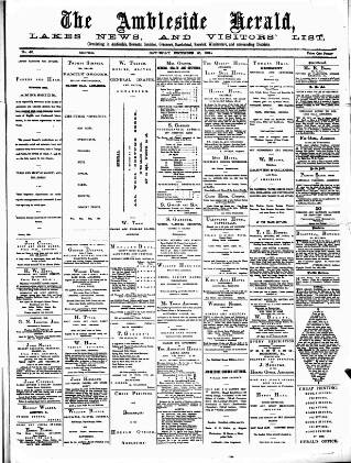 cover page of Lakes Herald published on December 25, 1880