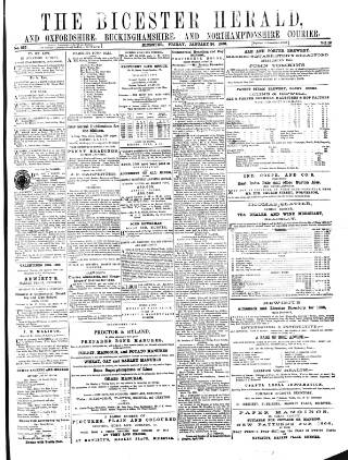 cover page of Bicester Herald published on January 26, 1866