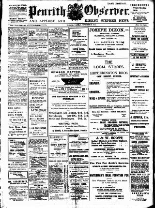 cover page of Penrith Observer published on November 23, 1915