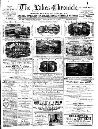 cover page of Lakes Chronicle and Reporter published on November 23, 1894