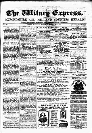 cover page of Witney Express and Oxfordshire and Midland Counties Herald published on November 23, 1871