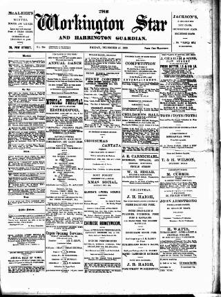 cover page of Workington Star published on December 25, 1903