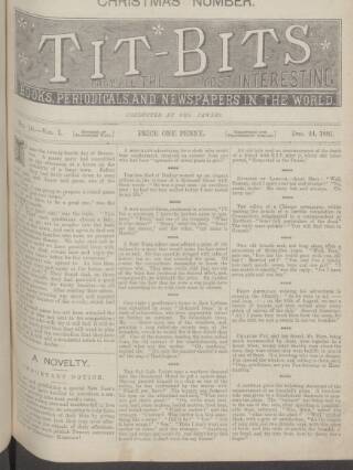 cover page of Tit-bits published on December 24, 1881